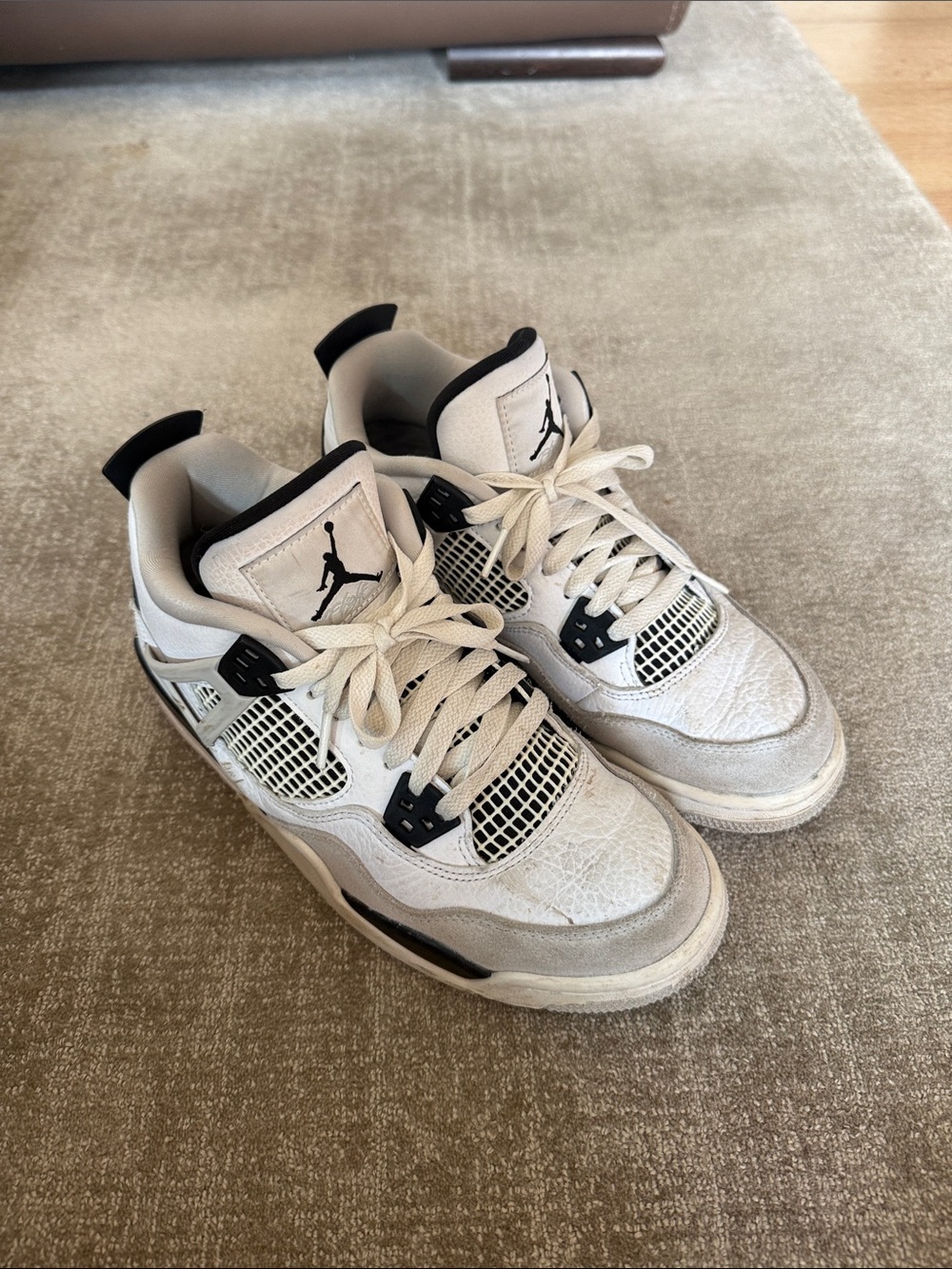 Jordan Retro Low-Top Sneakers in White and Black